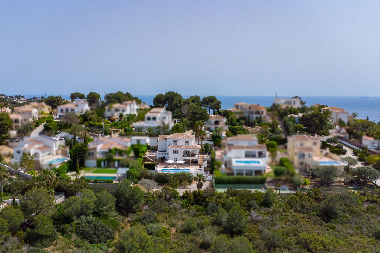 Villa orientada al suroeste con vistas al atardecer cerca de Granadella