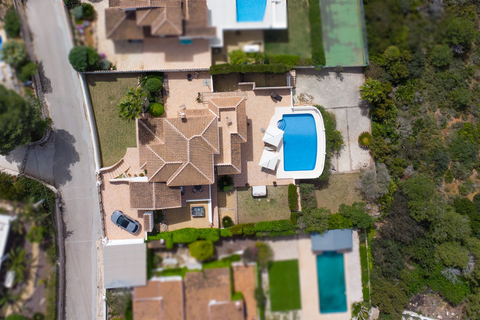 Villa orientada al suroeste con vistas al atardecer cerca de Granadella