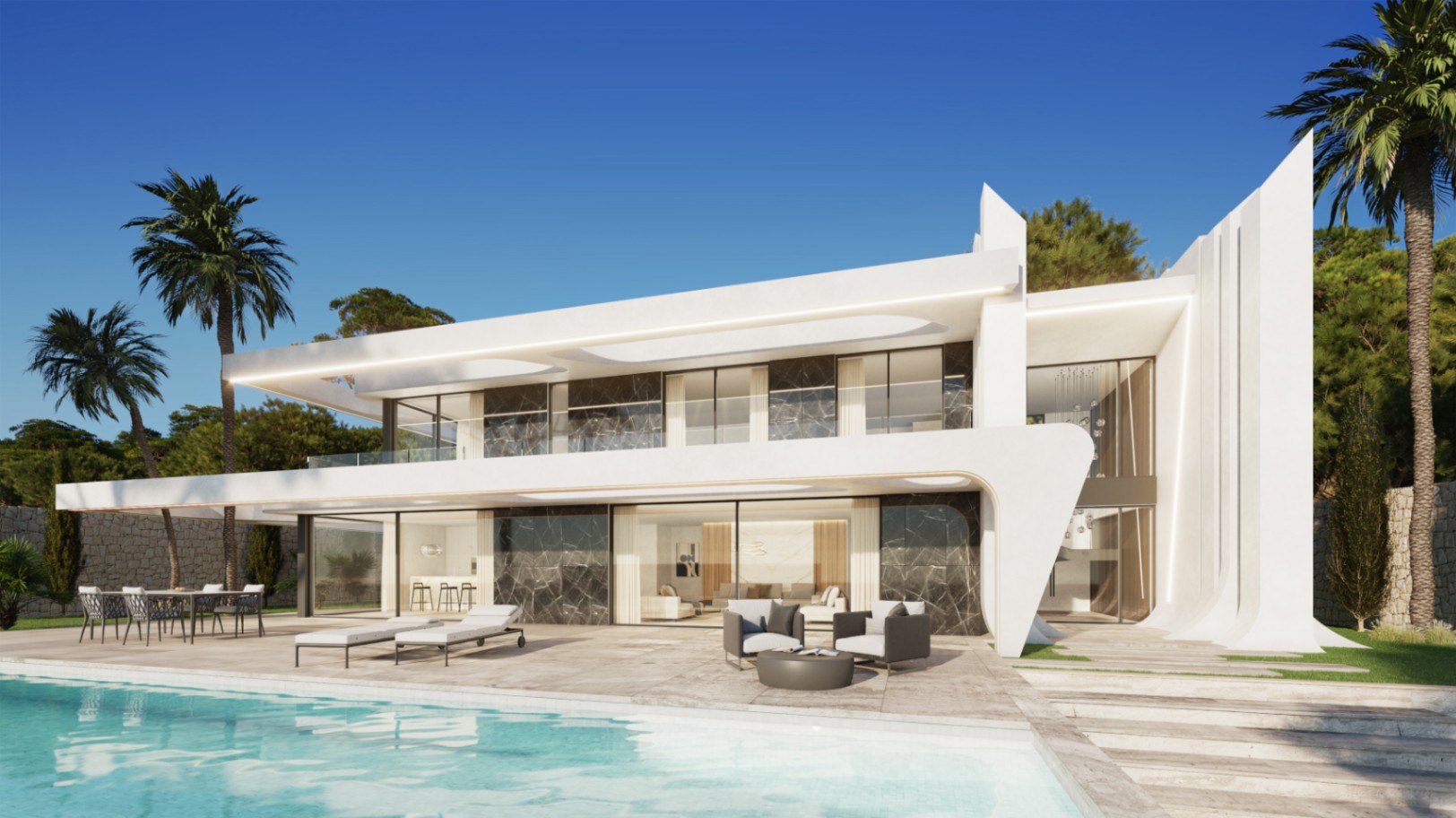 Villa contemporánea de lujo de cuatro dormitorios y cuatro baños