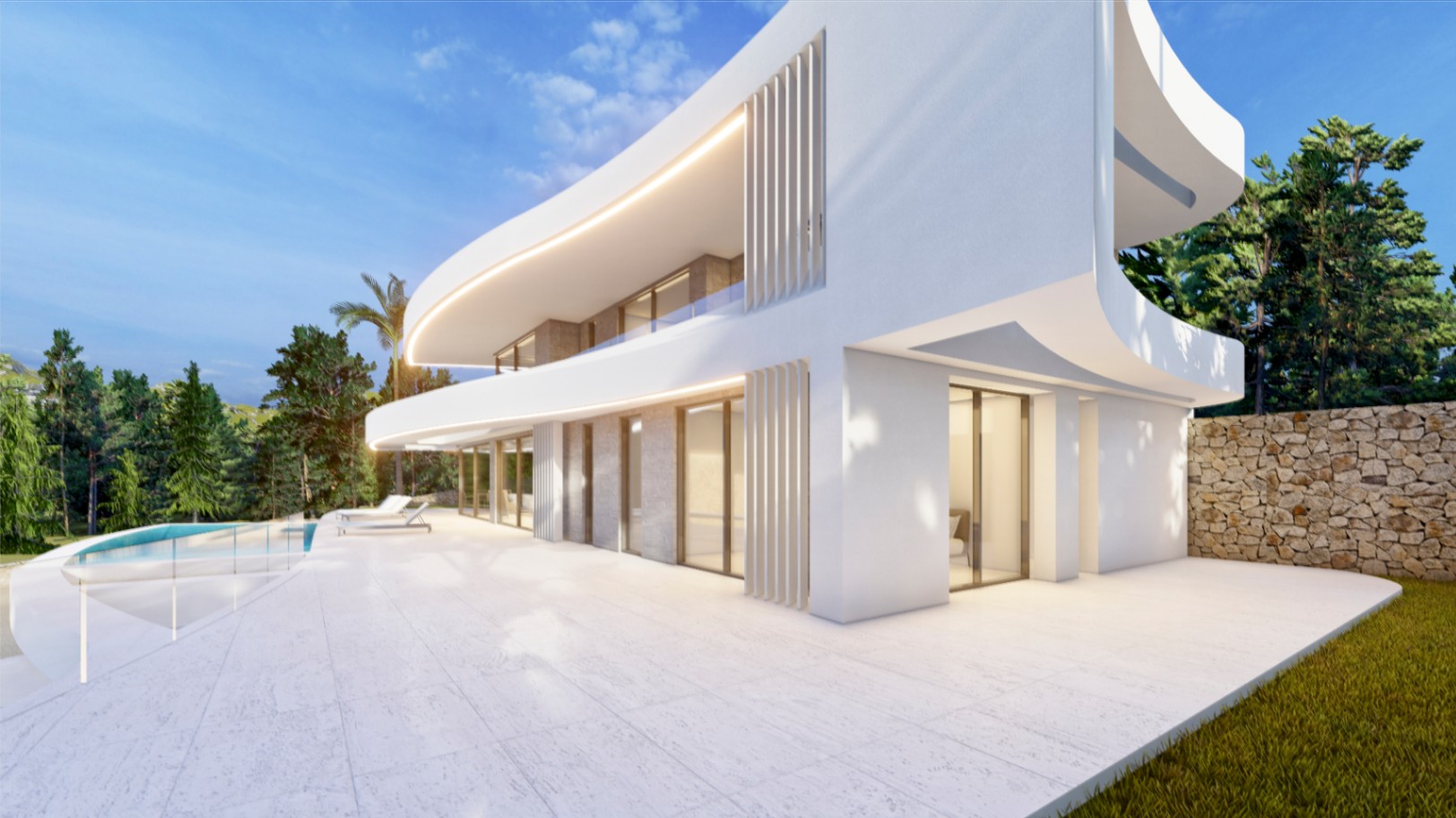 Elegante villa de lujo de 4 dormitorios con vistas panorámicas al mar y a la montaña