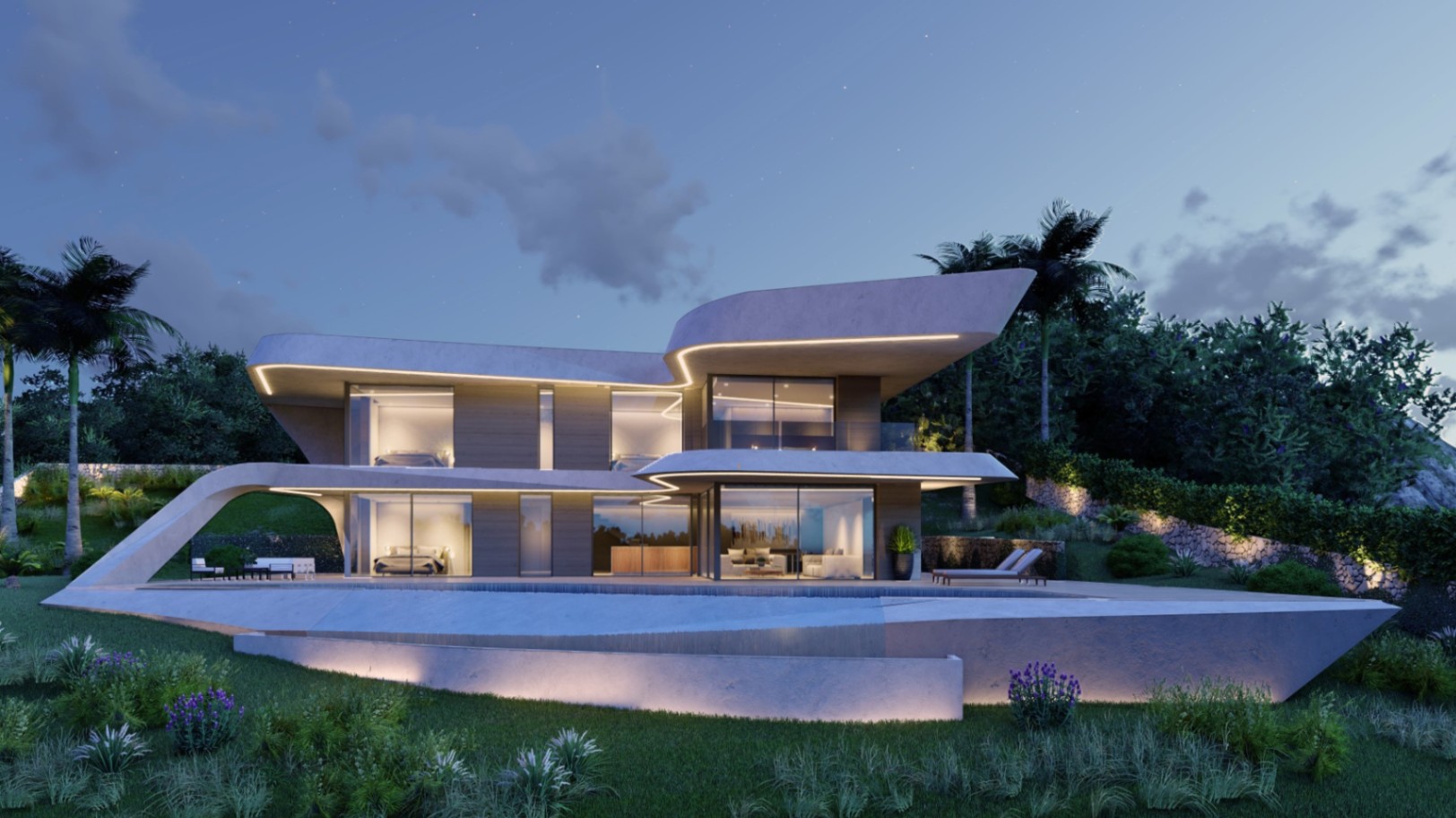 Elegancia contemporánea con vistas panorámicas: explora esta joya arquitectónica única