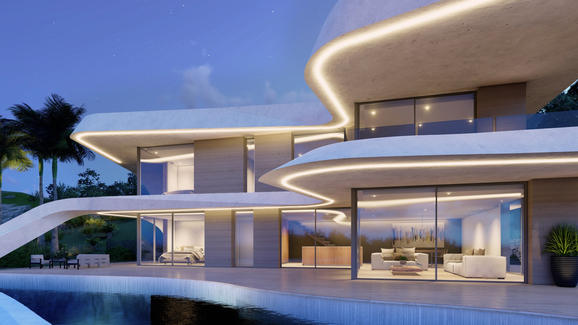 Elegancia contemporánea con vistas panorámicas: explora esta joya arquitectónica única