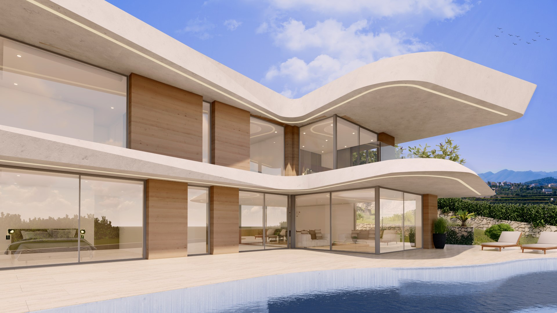 Elegancia contemporánea con vistas panorámicas: explora esta joya arquitectónica única