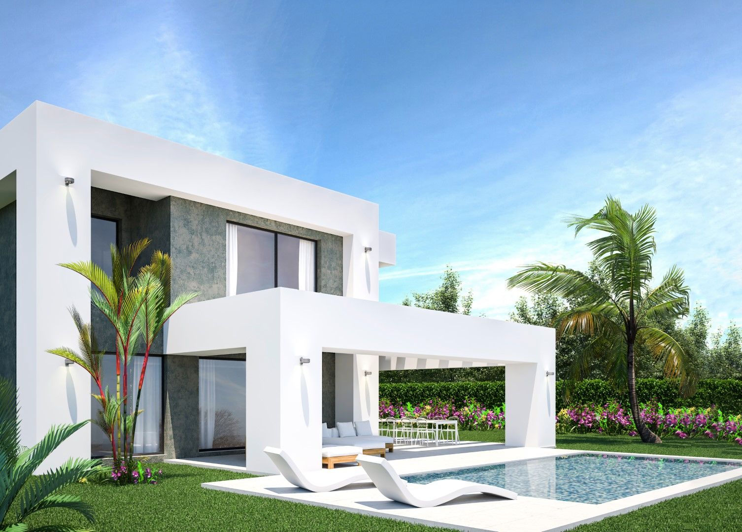 Villa de lujo de diseño moderno de 3 dormitorios