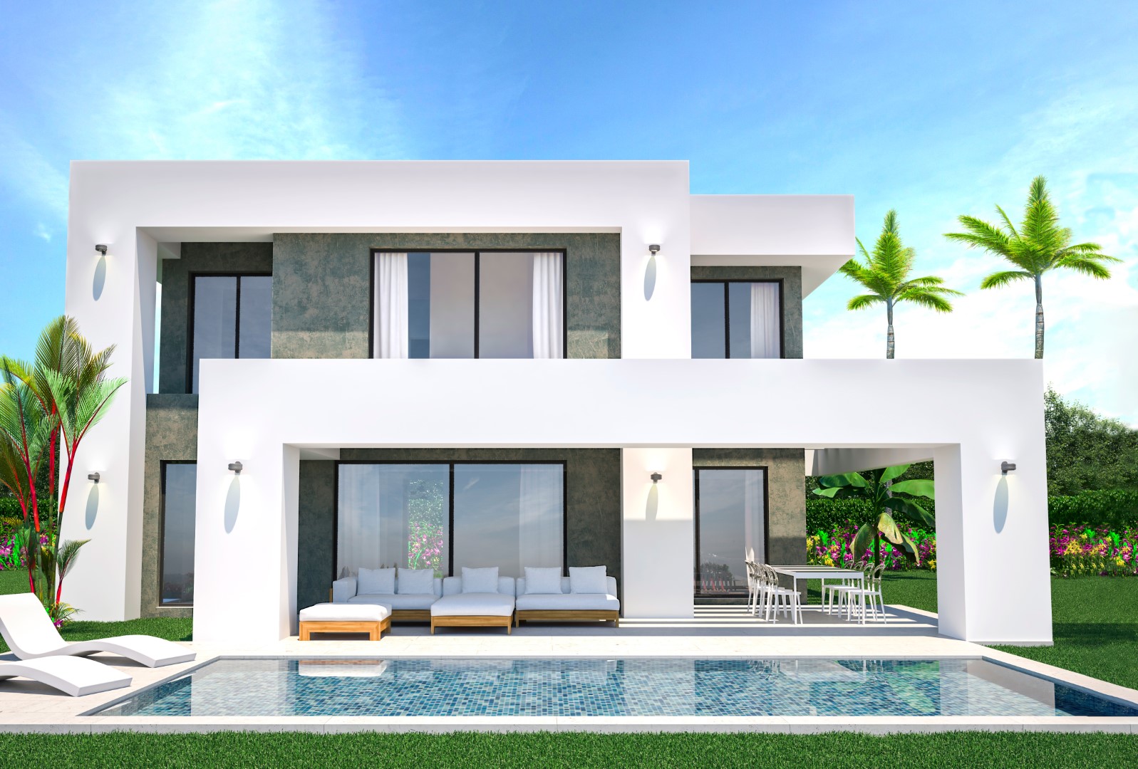 Villa de lujo de diseño moderno de 3 dormitorios