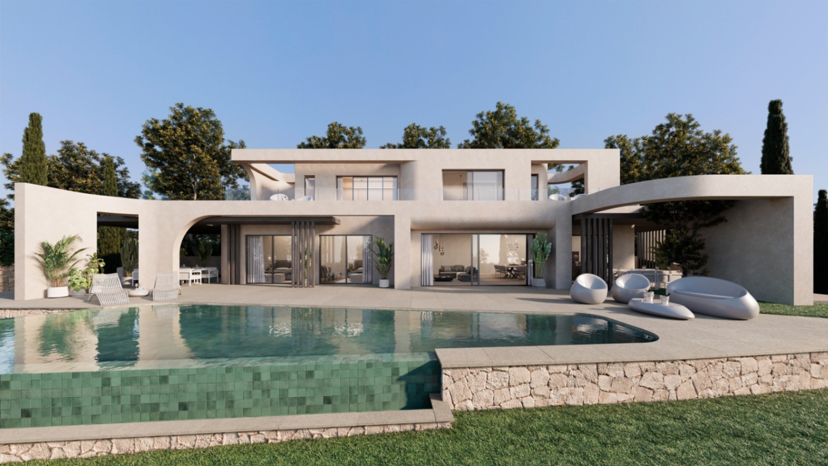 Impresionante villa moderna contemporánea de 4 dormitorios y 4 baños
