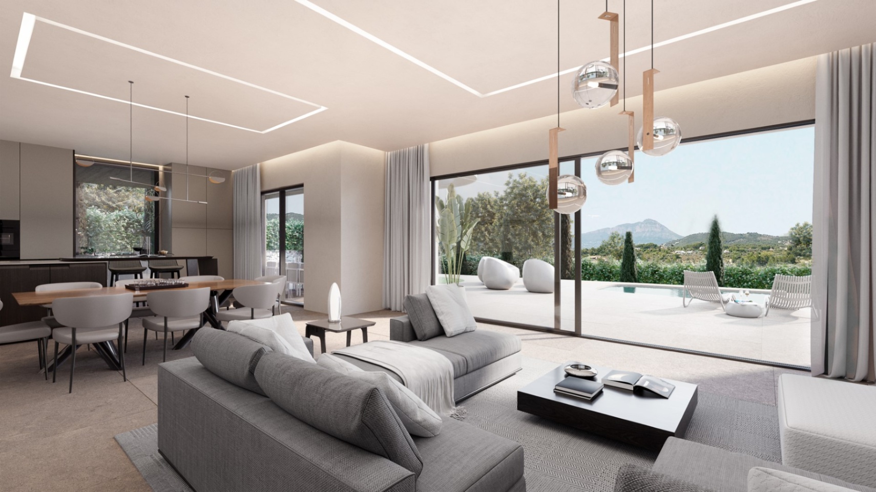 Impresionante villa moderna contemporánea de 4 dormitorios y 4 baños