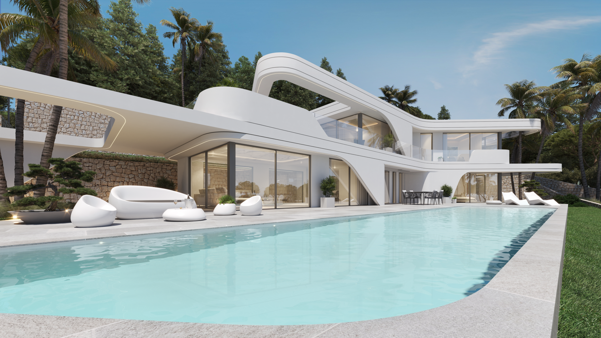 Villa moderna con vistas al mar en Javea