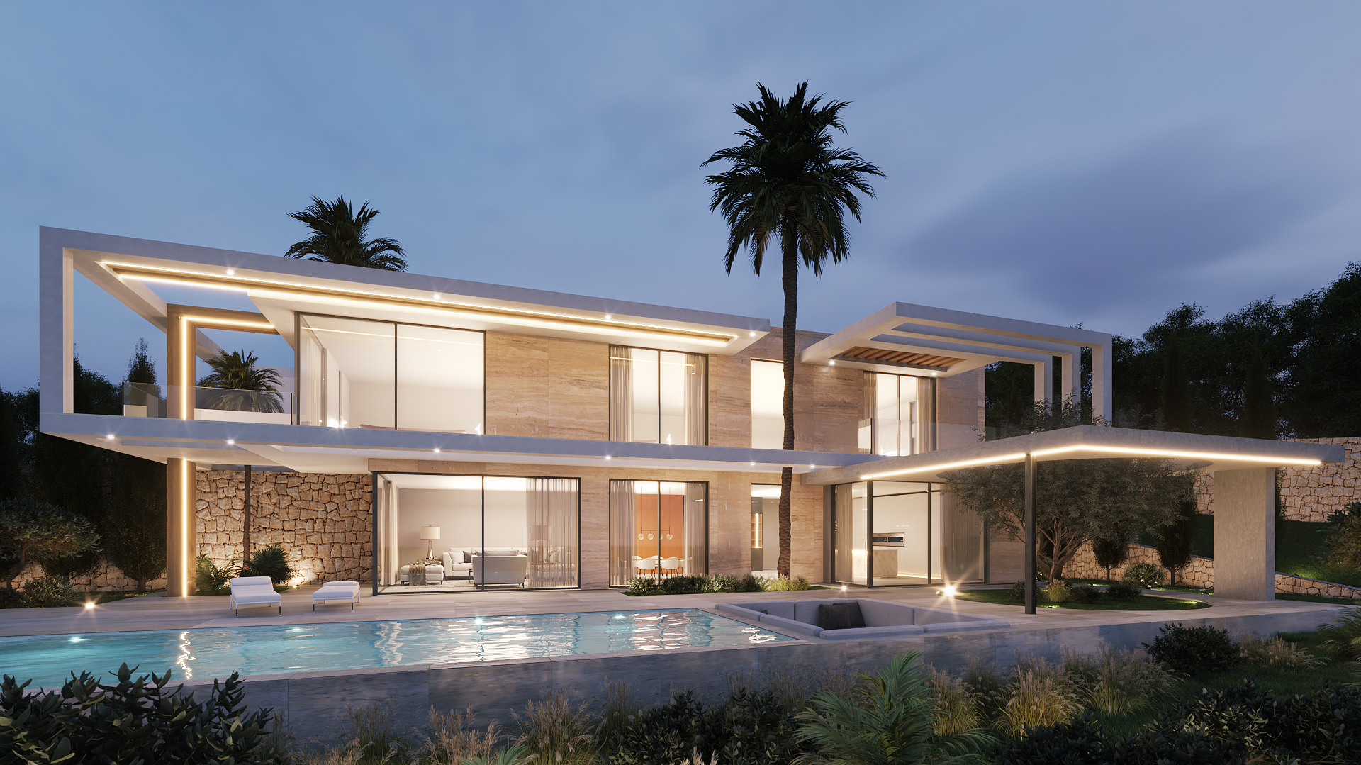 Villa contemporánea de 3 dormitorios